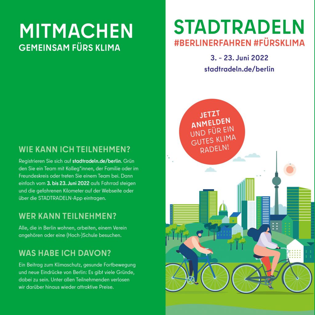 STADTRADELN 2022 – Jetzt Anmelden! - Bewegungsatlas.berlin