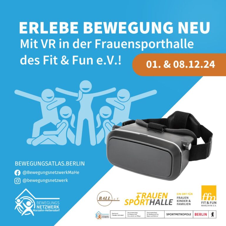 Erlebe Bewegung neu – Mit VR in der Frauensporthalle des Fit & Fun e.V.!